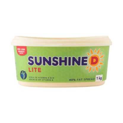 Show details for Margarine Sunshine D Lite Tub 1kg (5726) Picture of Margarine Sunshine D Lite Tub 1kg (5726)