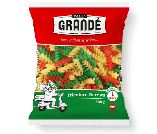 Picture of Pasta Screws Tricolour Grande 500g