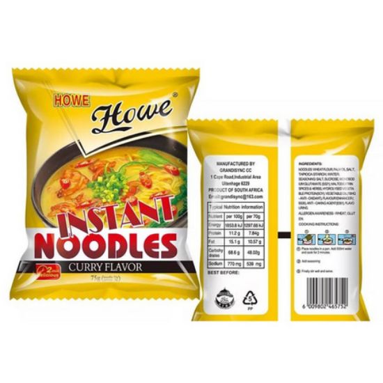 Picture of Pasta Noodles 2 Minute Curry 5 x 75g