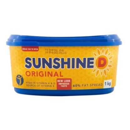 Show details for Margarine Sunshine D Original Tub 1kg Picture of Margarine Sunshine D Original Tub 1kg