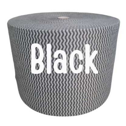 Show details for Cloth Roll Black Duralite Spunlace 24cm x 50cm (800 Sheets) Picture of Cloth Roll Black Duralite Spunlace 24cm x 50cm (800 Sheets)