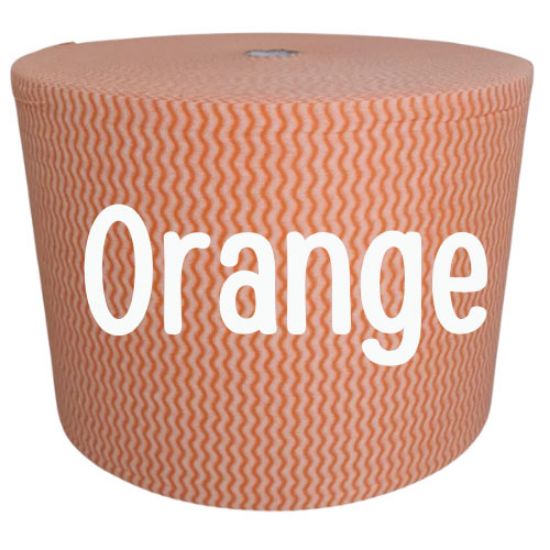 Picture of Cloth Roll Orange Duralite Spunlace 24cm x 50cm (800 Sheets)