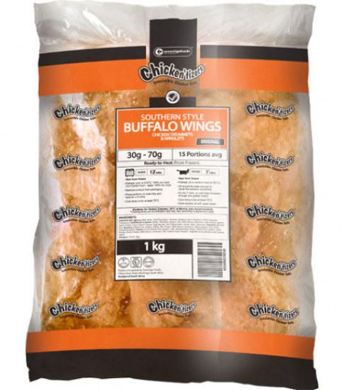 Picture of Chicken Buffalo Wings Crumbed  Tizer 1kg
