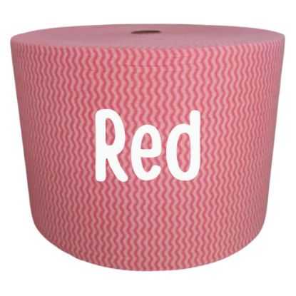 Show details for Cloth Roll Red Duralite Spunlace 24cm x 50cm (800 Sheets) Picture of Cloth Roll Red Duralite Spunlace 24cm x 50cm (800 Sheets)