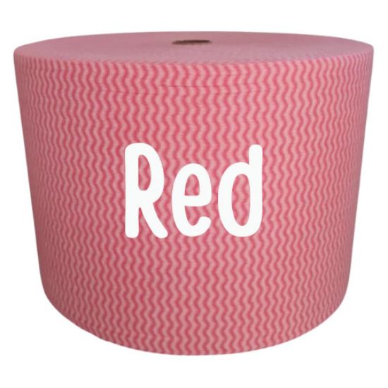 Picture of Cloth Roll Red Duralite Spunlace 24cm x 50cm (800 Sheets)