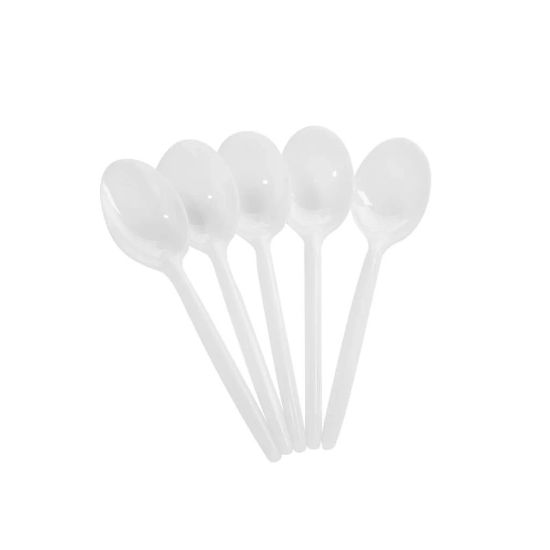 Picture of PET Dessert Spoon White 250`s