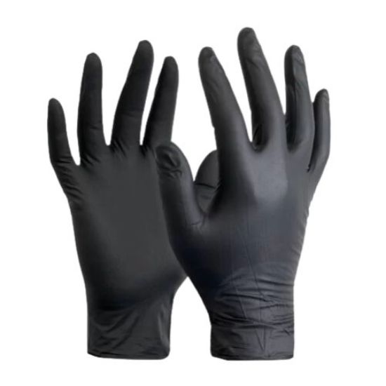 Picture of Gloves Nitrile Black Meduim (100)