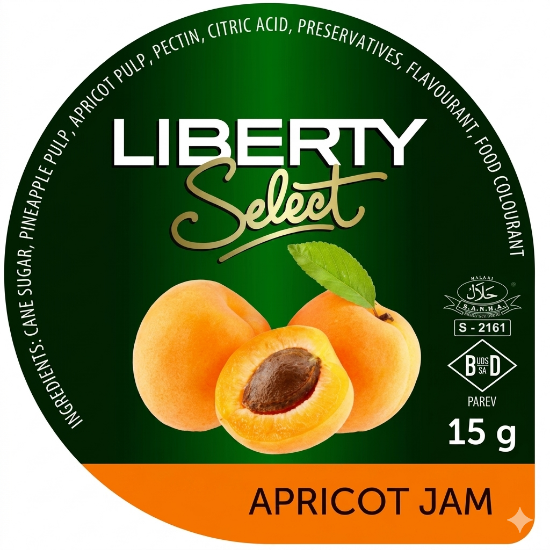 Picture of Jam Apricot Portions Liberty 200x15g
