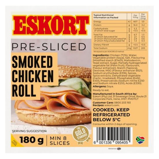 Picture of Smoked Chicken Roll Sliced Eskort 180g